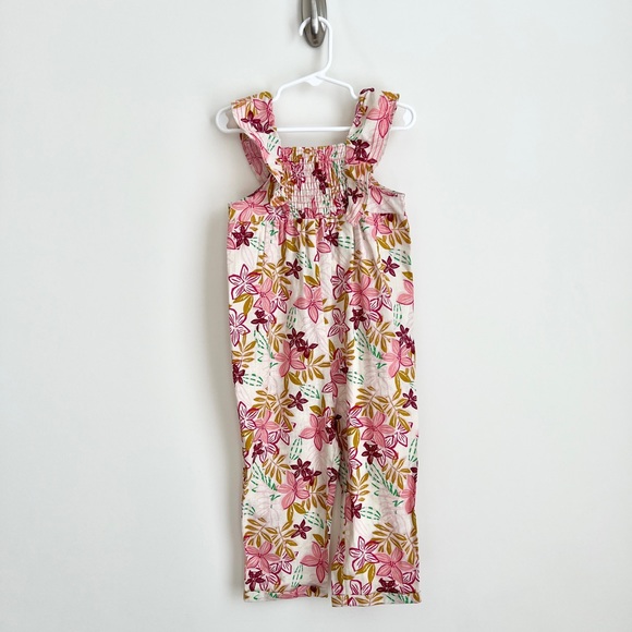 ZARA Floral Jumper with Flutter Straps Toddler Girl Size 3-4yrs NEW - Picture 1 of 8